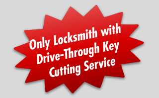Only Locksmith with Drive-Through Key Cutting Service